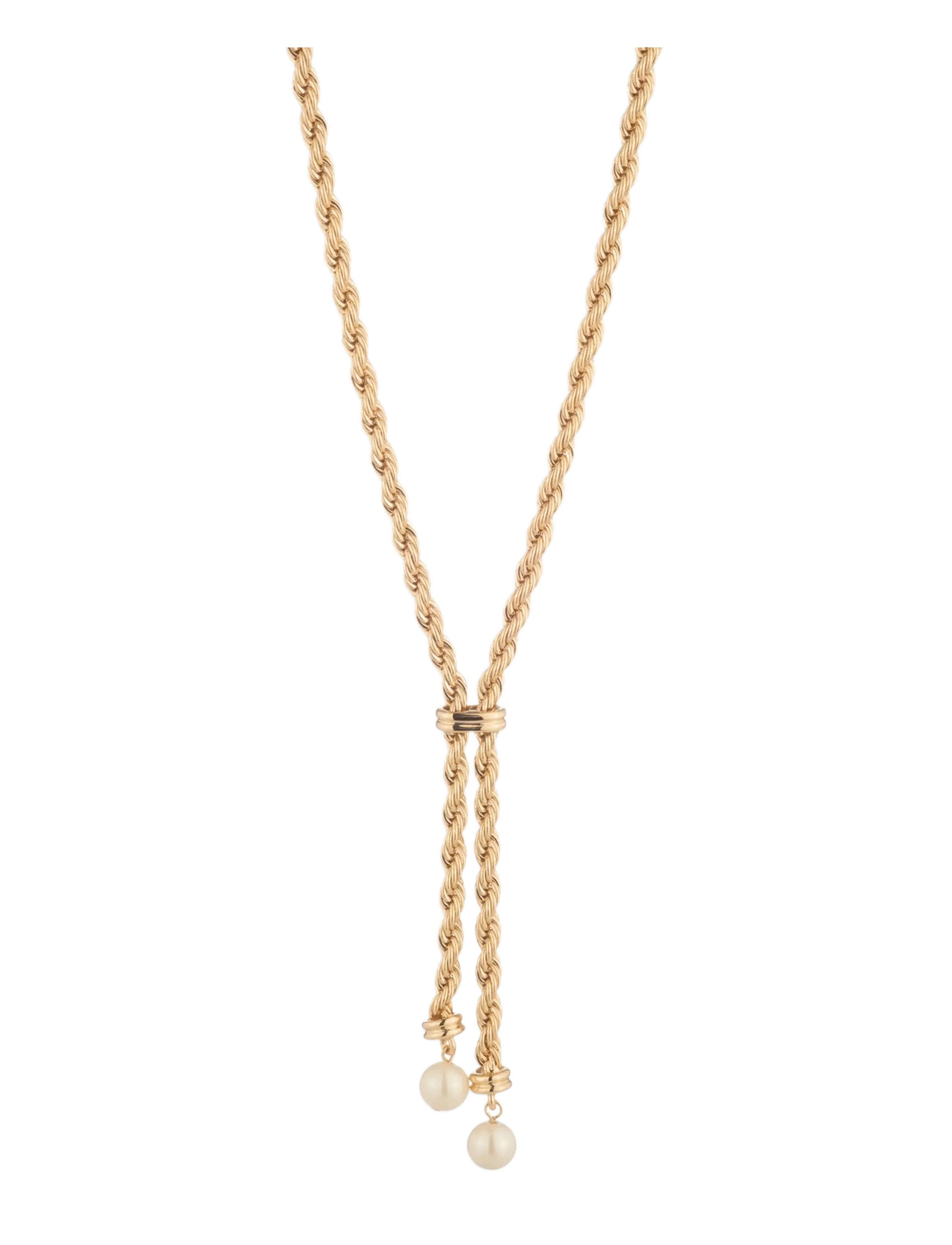 Lauren Ralph Lauren NK 17IN ROPE PEARL YNECK- GLD/ WHITE - Aksessuaarid - GLD/ WHITE / gold
