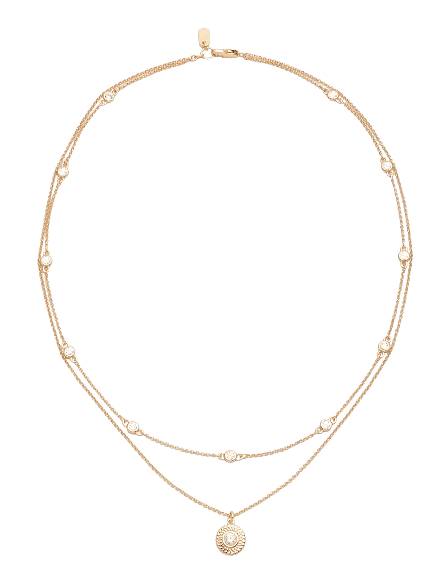 Lauren Ralph Lauren - NK 17IN STATION CZ 2 ROW- GLD/ CRY - ketten mit anhänger - gld/ cry - 1