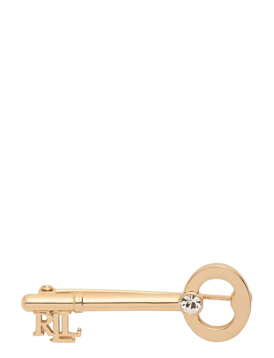 Lauren Ralph Lauren - BOX PIN LOGO KEY- GLD/ CRY - brocher - gld/ cry - 0