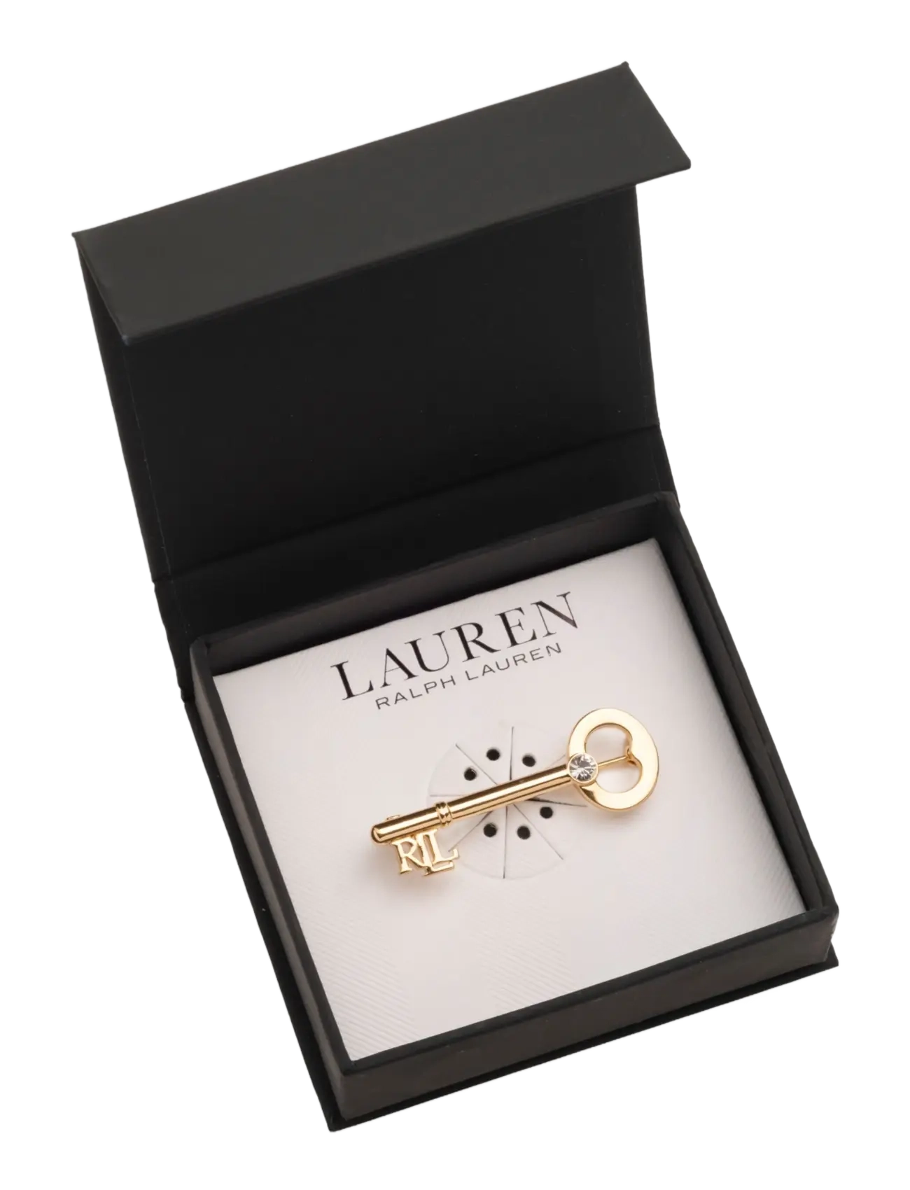 Lauren Ralph Lauren - BOX PIN LOGO KEY- GLD/ CRY - brocher - gld/ cry - 1