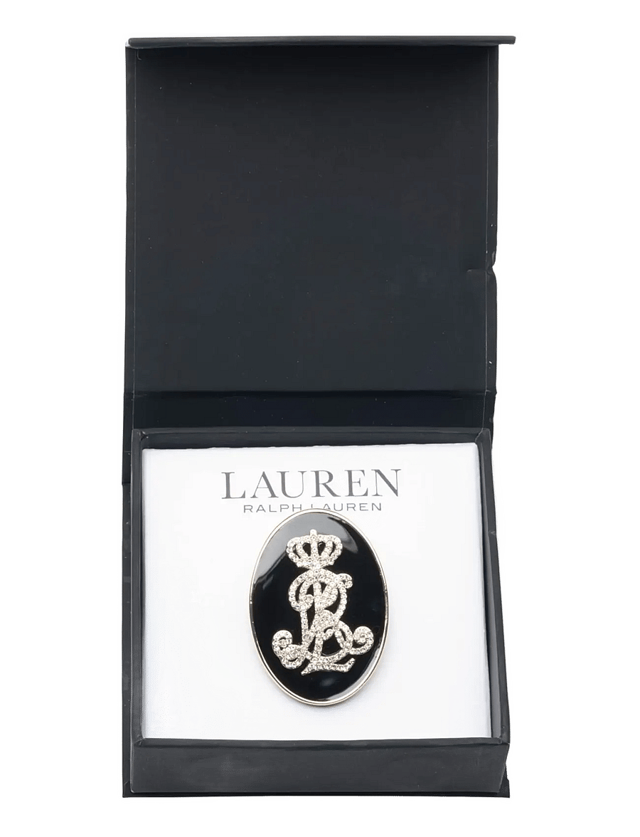 Lauren Ralph Lauren - BOX PIN OVAL STONE- GLD/ BLACK - brocher - gld/ black - 0