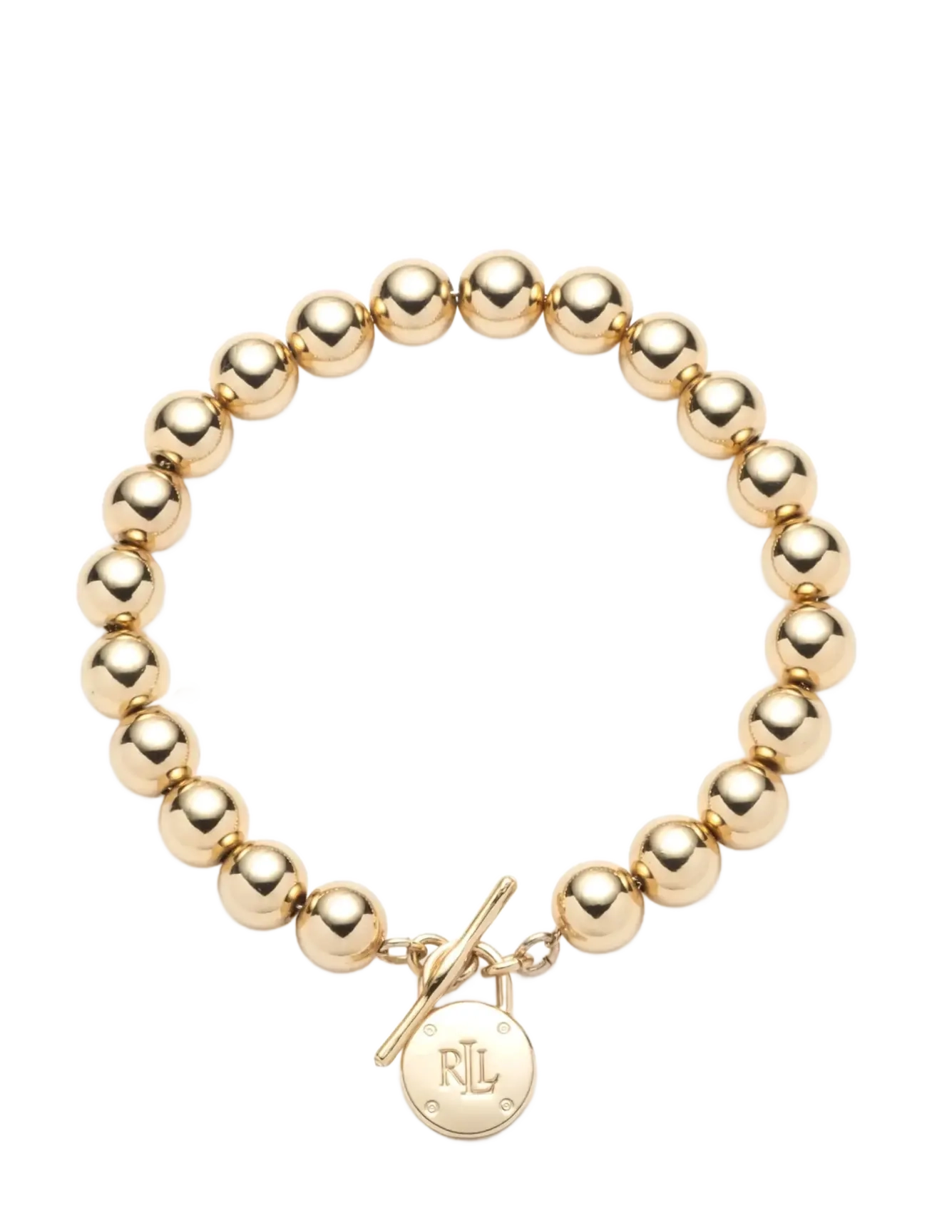 Lauren Ralph Lauren Br 7.75" Beaded Padlock W/ Tggle-Gld, One Size, Gold, Armbånd > Kædearmbånd, Dame