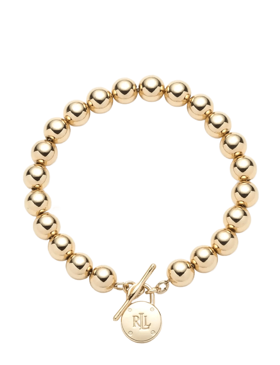Lauren Ralph Lauren - BR 7.75" BEADED PADLOCK W/ TGGLE-GLD - kædearmbånd - gld - 0