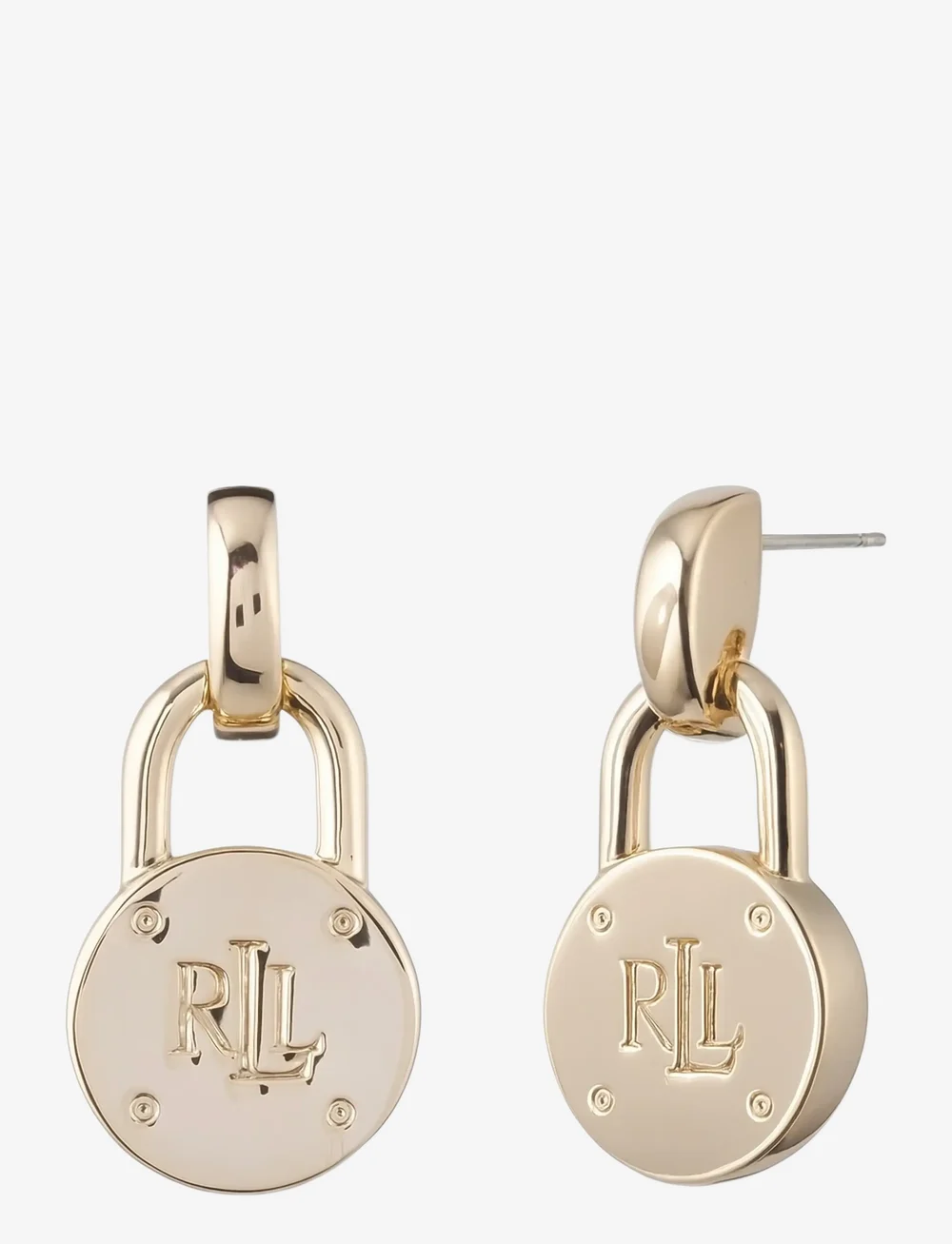 Lauren Ralph Lauren - PE LOGO PADLOCK DROP-GLD - studs örhängen - gld - 0