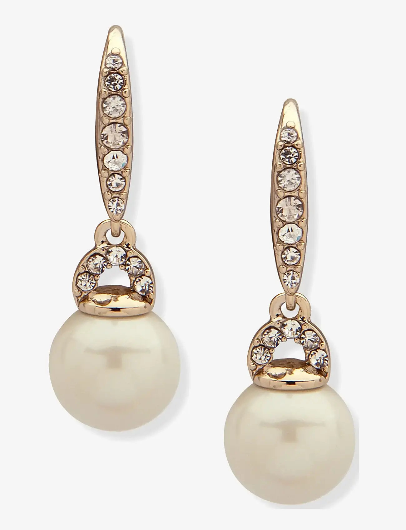 Lauren Ralph Lauren - PE LB SM DROP-GLD/WHT PRL/CRY - pärlitega kõrvarõngad - gld/wht prl/cry - 0