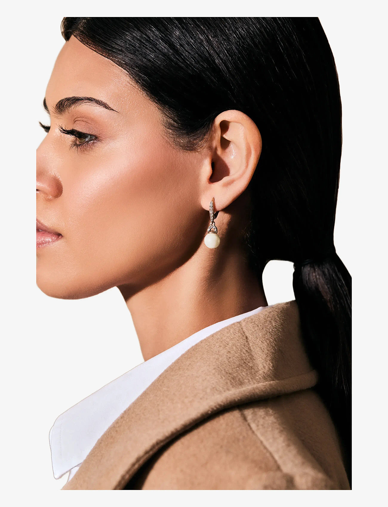 Lauren Ralph Lauren - PE LB SM DROP-GLD/WHT PRL/CRY - pärlitega kõrvarõngad - gld/wht prl/cry - 1