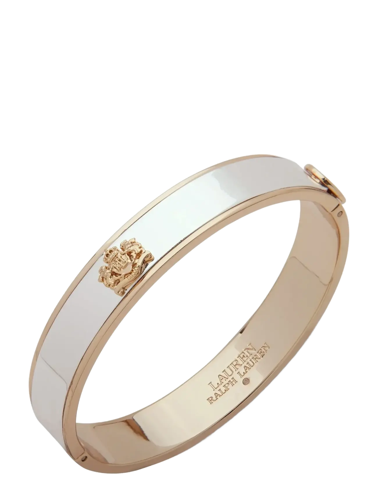 Lauren Ralph Lauren Br 7.5" Crest Bangle -Two Tone, One Size, Gold, Armbånd > Armringe, Dame