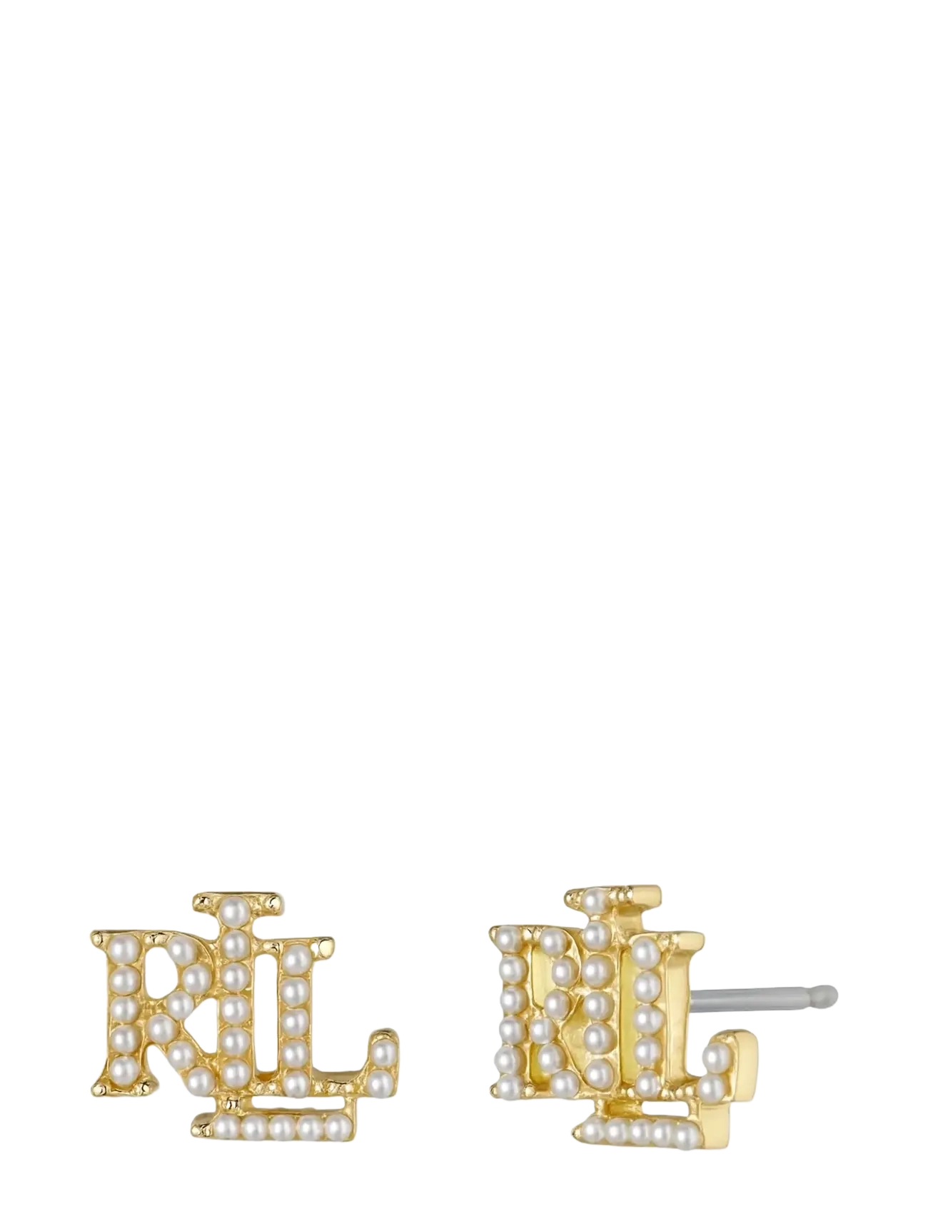 Lauren Ralph Lrl Pearl Stud Earrings, One Size, Gold - Studs, Frauen