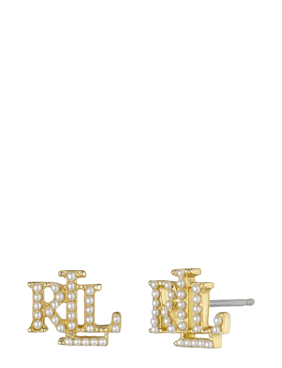 Lauren Ralph Lauren - LRL PEARL STUD EARRINGS - perleøreringe - gld/white pearl - 0