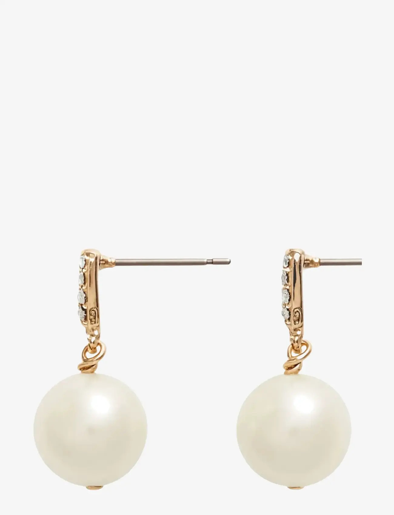 Lauren Ralph Lauren - PE LOGO DROP - GLD/WHITE PEARL - pärlitega kõrvarõngad - gld/white pearl - 1