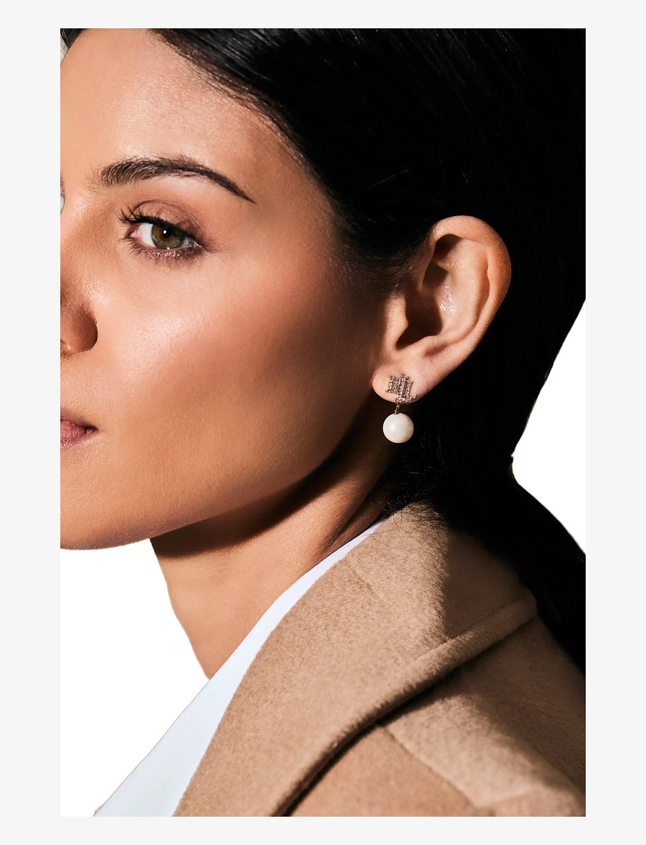 Lauren Ralph Lauren - PE LOGO DROP - GLD/WHITE PEARL - pärlitega kõrvarõngad - gld/white pearl - 3