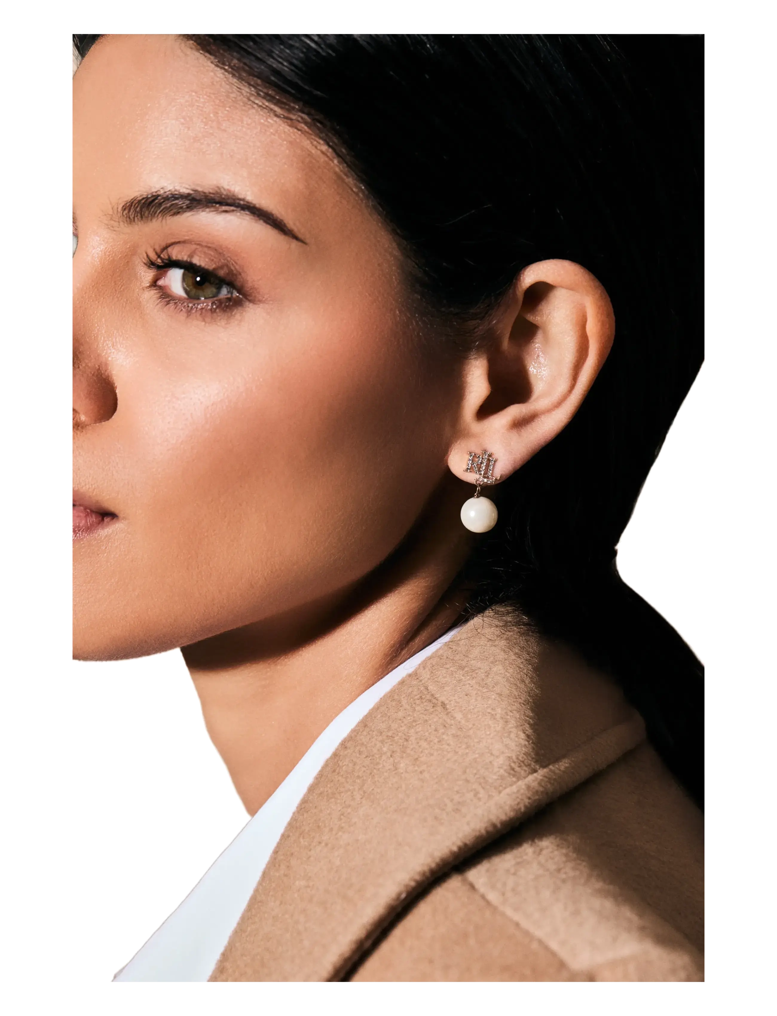 Lauren Ralph Lauren - PE LOGO DROP - GLD/WHITE PEARL - boucles d'oreilles en perles - gld/white pearl - 3