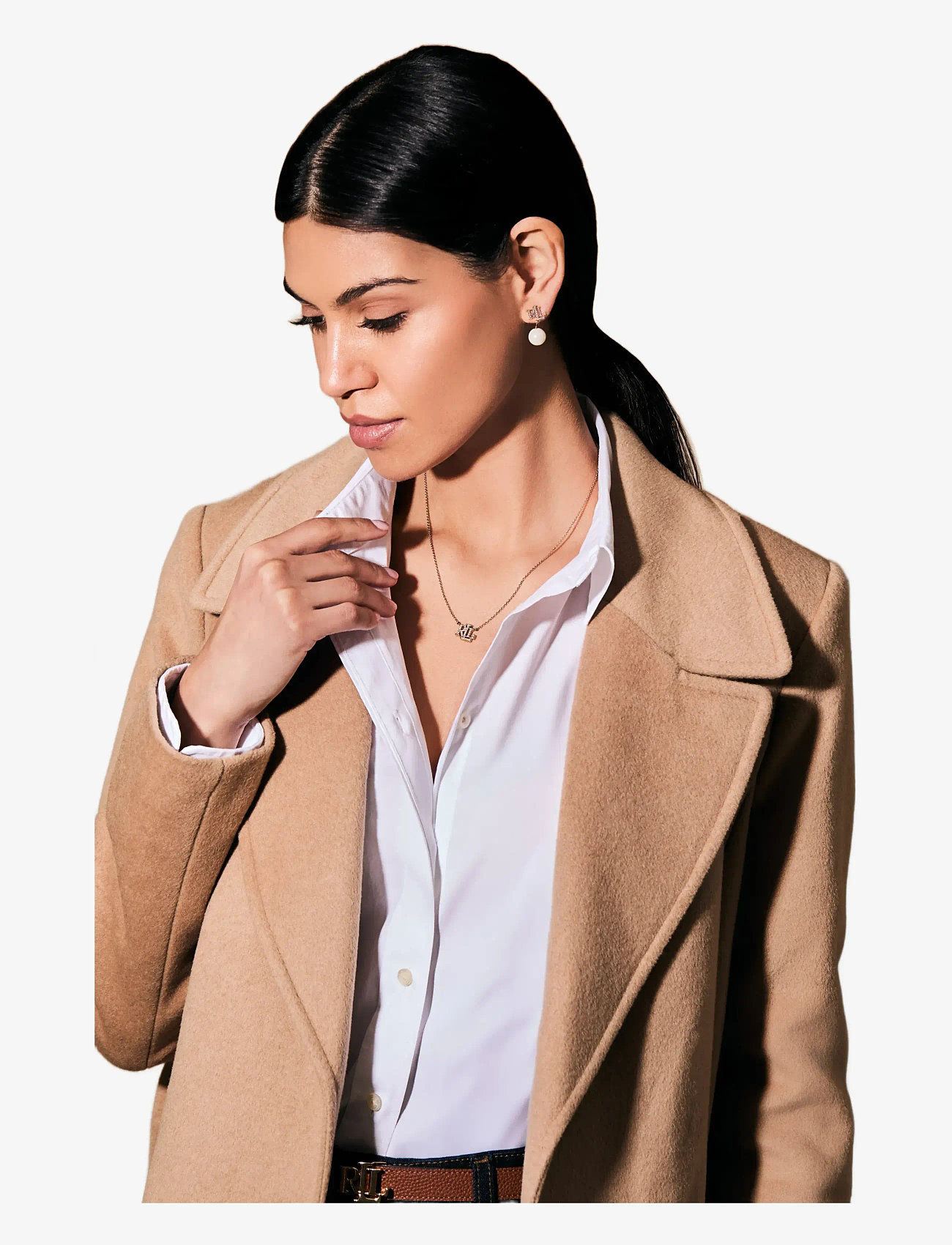 Lauren Ralph Lauren - PE LOGO DROP - GLD/WHITE PEARL - pärlitega kõrvarõngad - gld/white pearl - 4