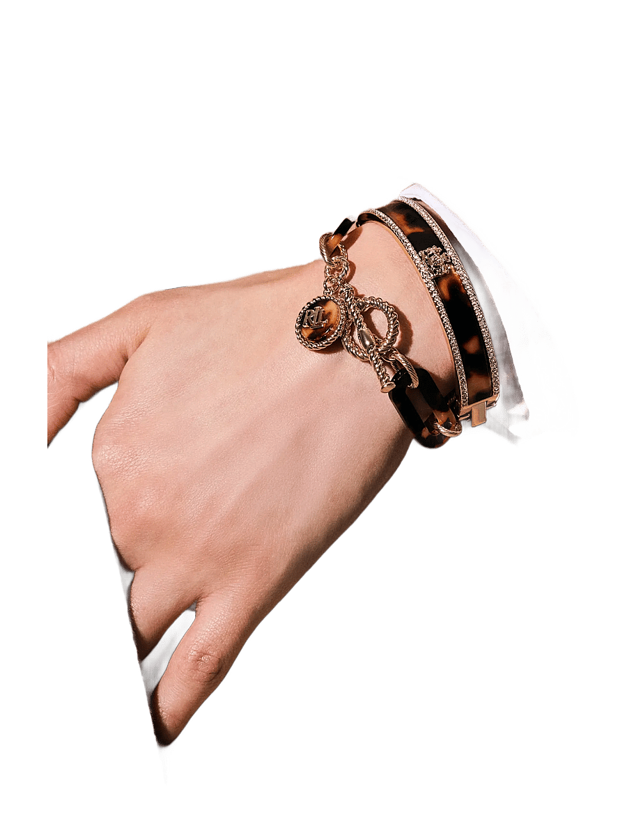 Lauren Ralph Lauren - BR CREST BANGLE - GLD/TORT/CRY - armringe - gld/tort/cry - 3