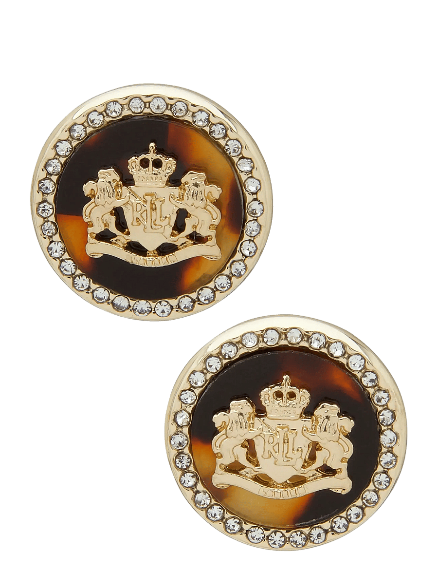 Lauren Ralph Lauren - PE CREST STUD - GLD/TORT/CRY - Ørestikker - gld/tort/cry - 0