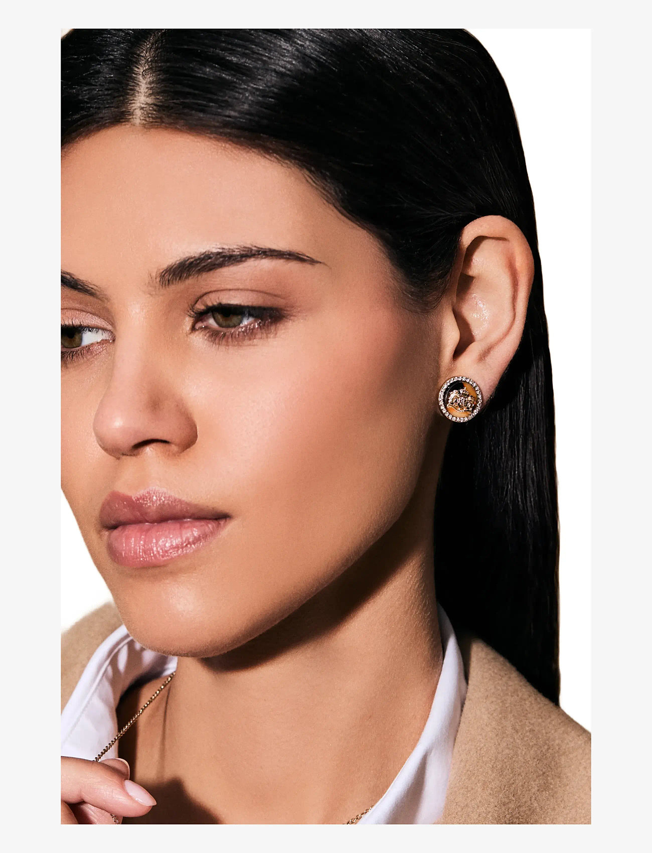 Lauren Ralph Lauren - PE CREST STUD - GLD/TORT/CRY - studs örhängen - gld/tort/cry - 1