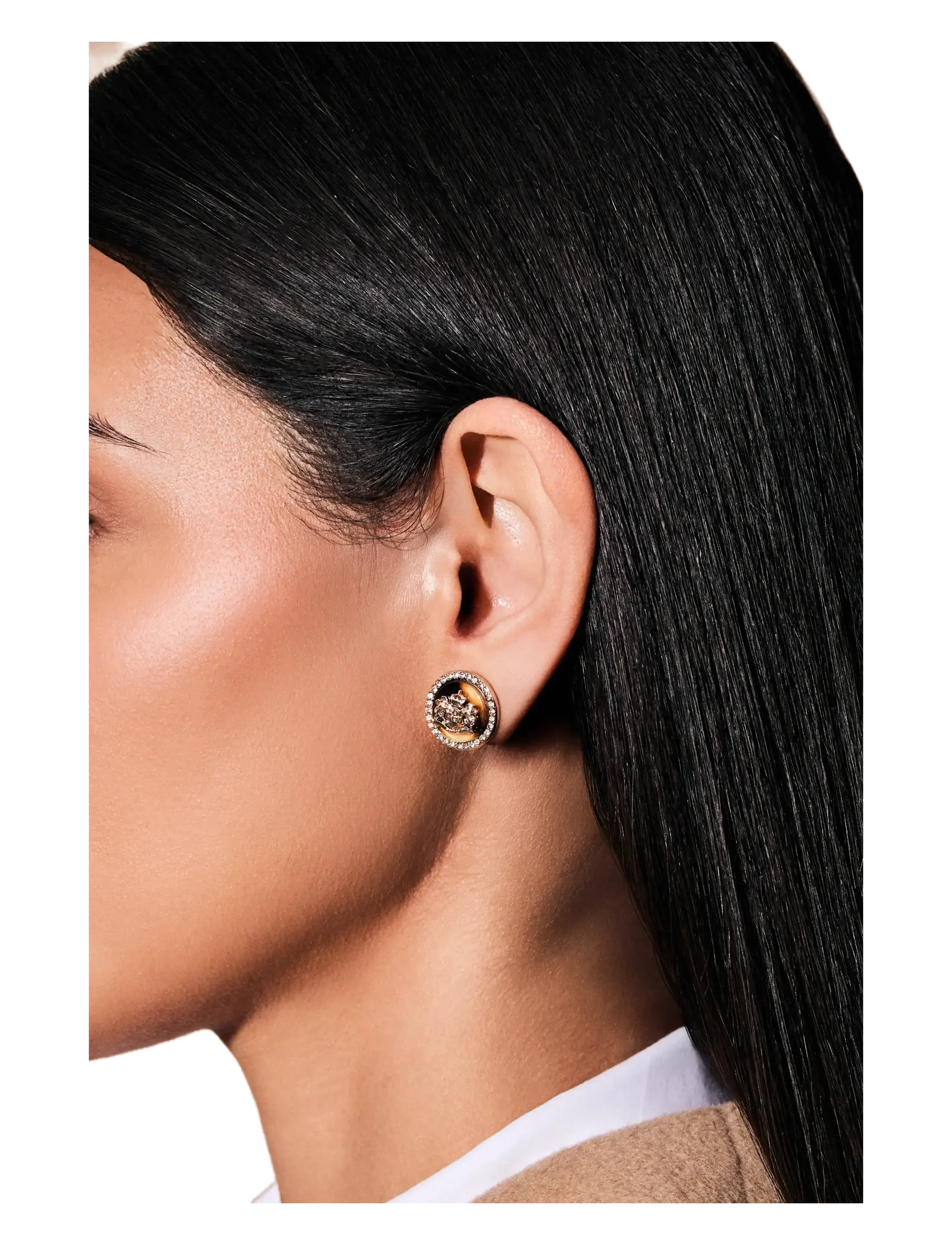 Lauren Ralph Lauren - PE CREST STUD - GLD/TORT/CRY - ohrstecker - gld/tort/cry - 2