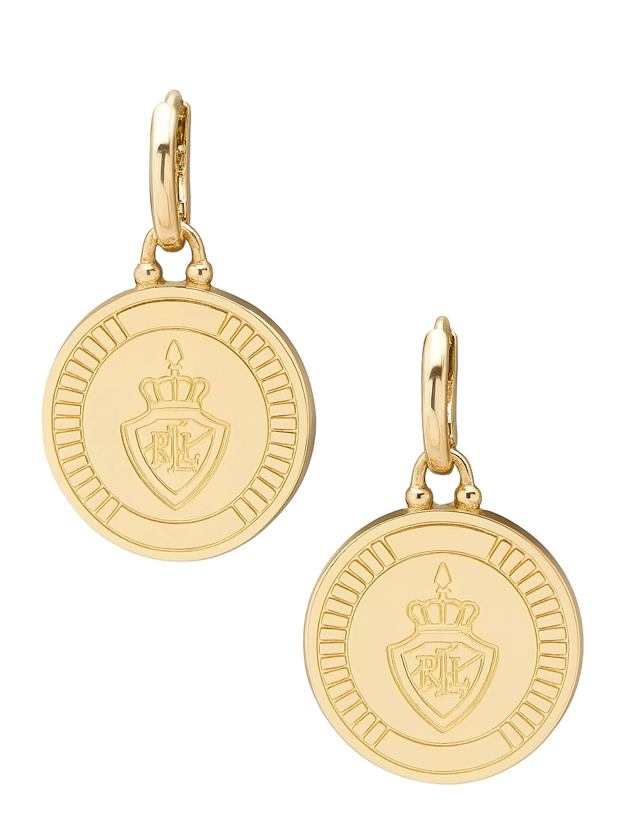 Lauren Ralph Lauren - PE CREST DROP HUGGIE - GLD - pendant earrings - gld - 0