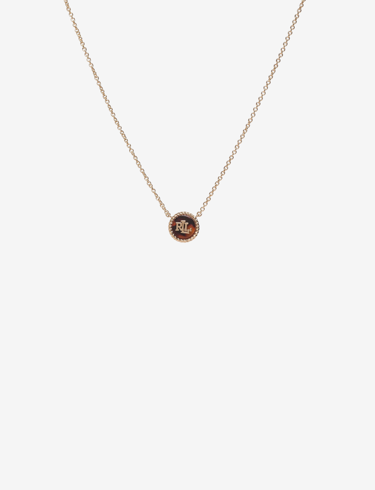 Lauren Ralph Lauren - NK LOGO TORT PENDANT - GLD/TORT - anhänger - gld/tortoise - 0