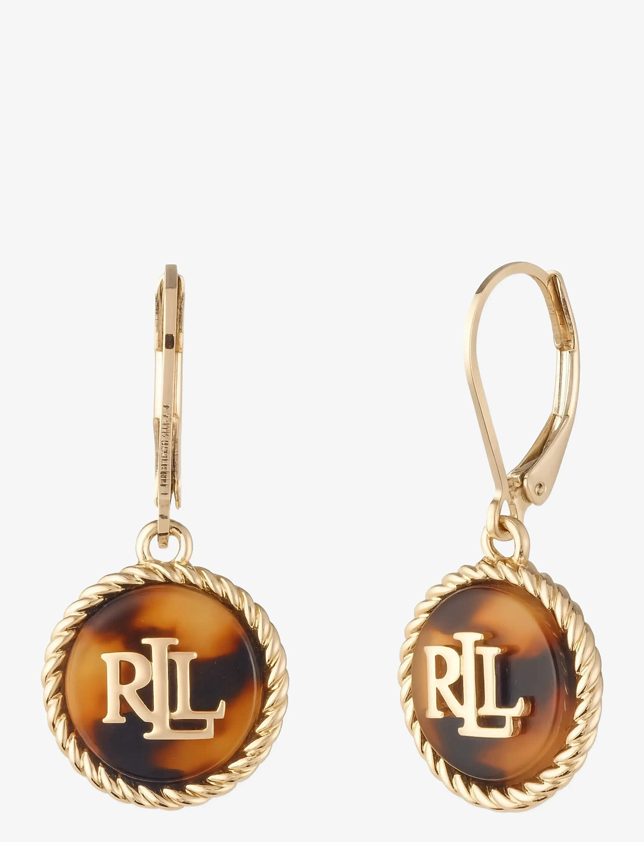Lauren Ralph Lauren - LRL LOGO TORT DROP EARRING - hängande örhängen - gls/tort - 0