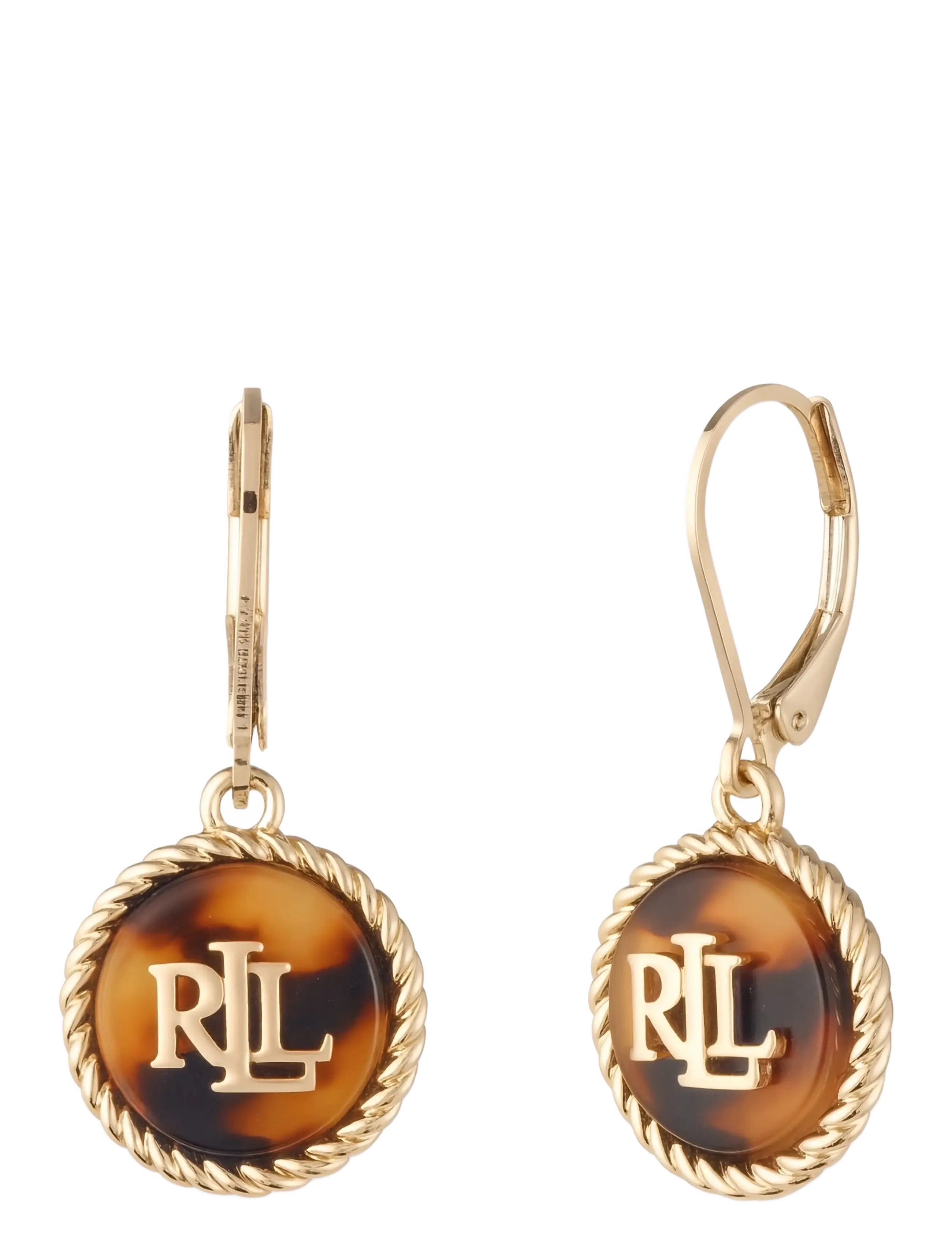 Lauren Ralph Lauren - LRL LOGO TORT DROP EARRING - pendant earrings - gls/tort - 0
