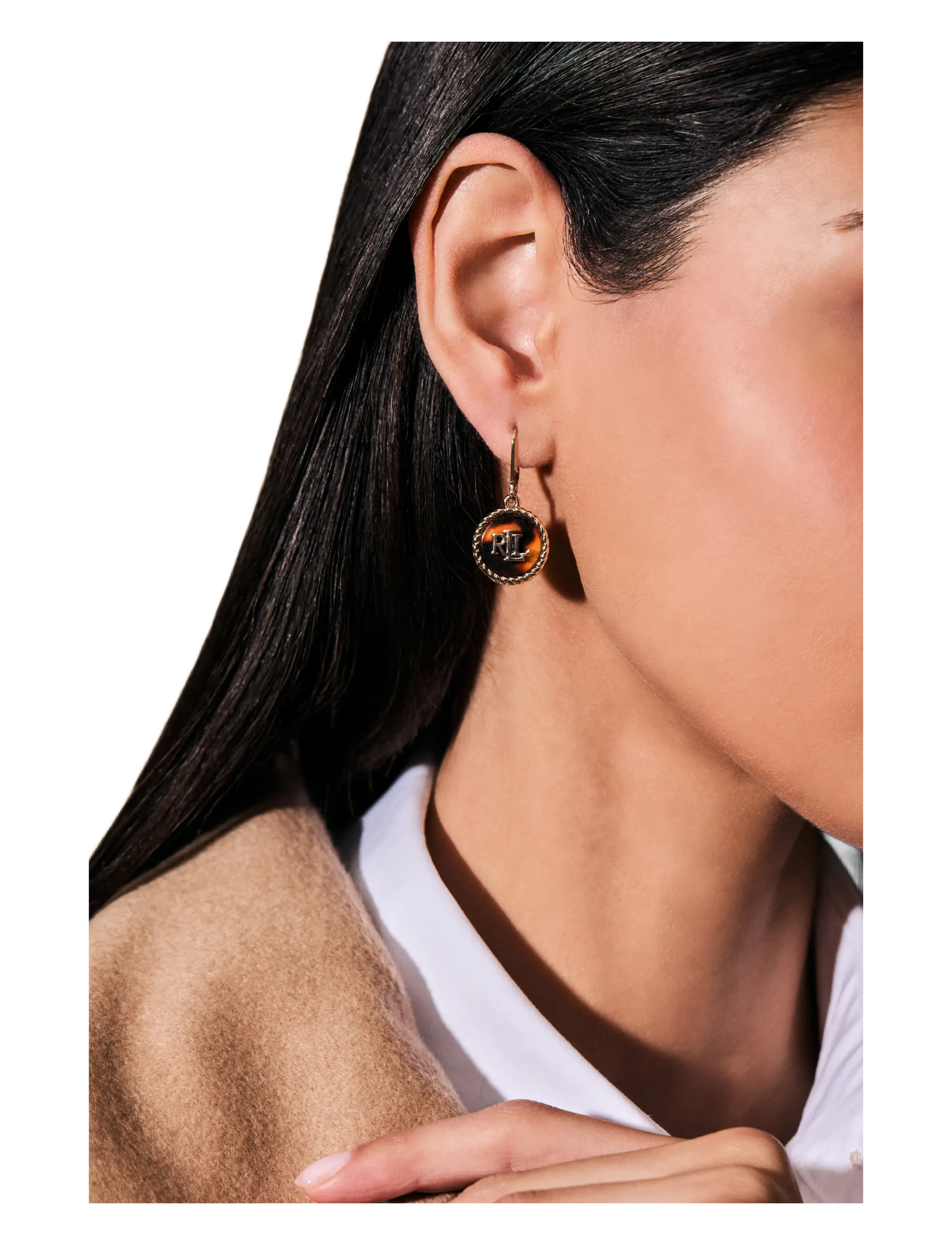 Lauren Ralph Lauren - LRL LOGO TORT DROP EARRING - ohrhänger - gls/tort - 3