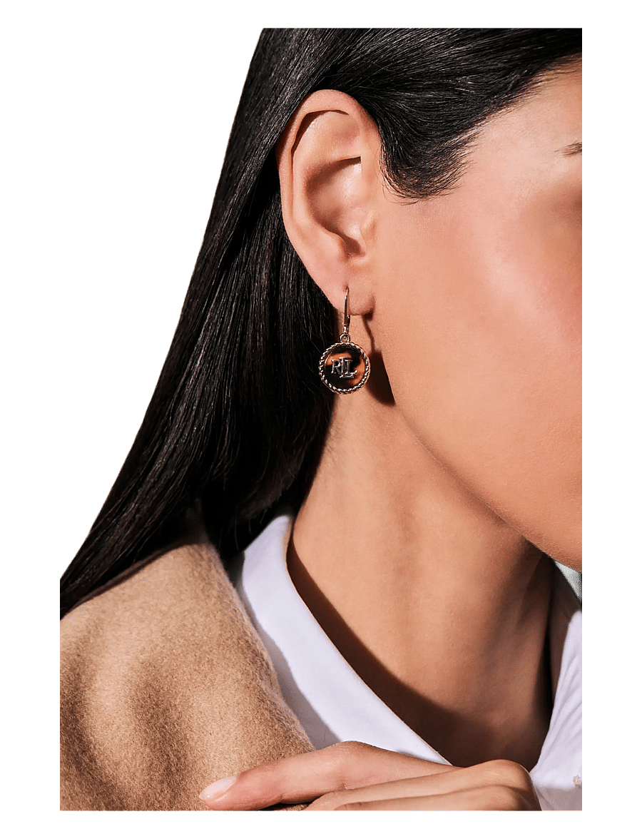 Lauren Ralph Lauren - LRL LOGO TORT DROP EARRING - pendant earrings - gls/tort - 3