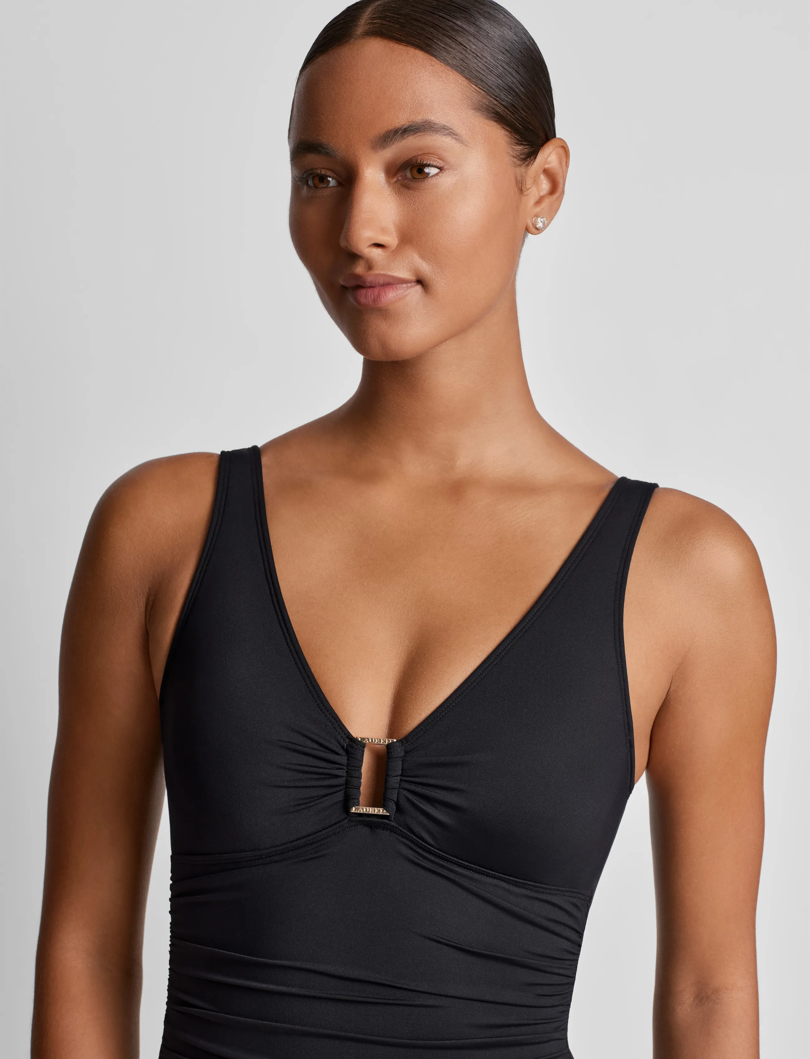 Lauren Ralph Lauren Swimwear - LRL Beach Club Solid Ring Ots u/w S - black - 5
