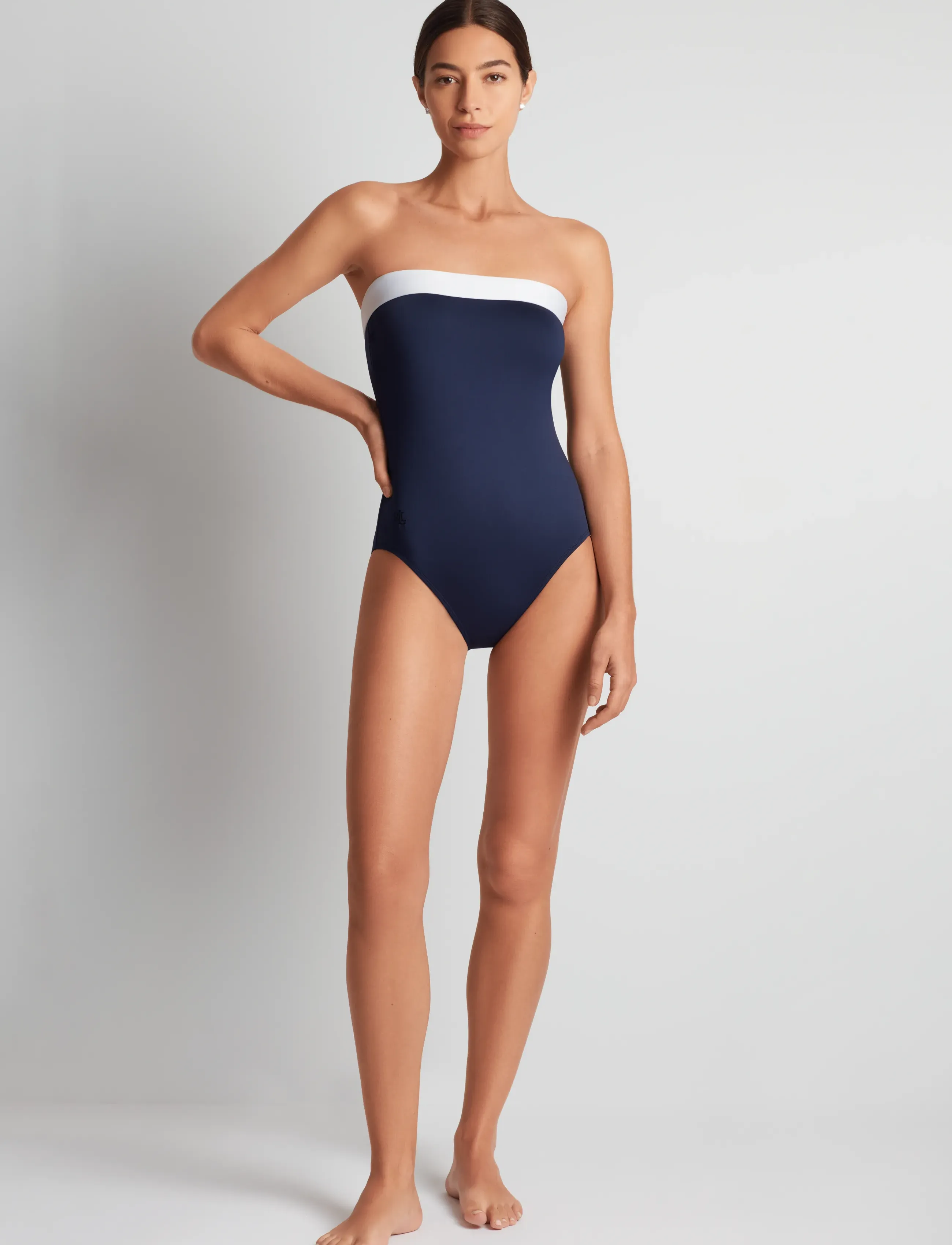 Lauren Ralph Lauren Swimwear LRL Bel Air modern bandeau Mio swim - Drabužiai - DARK NAVY / navy