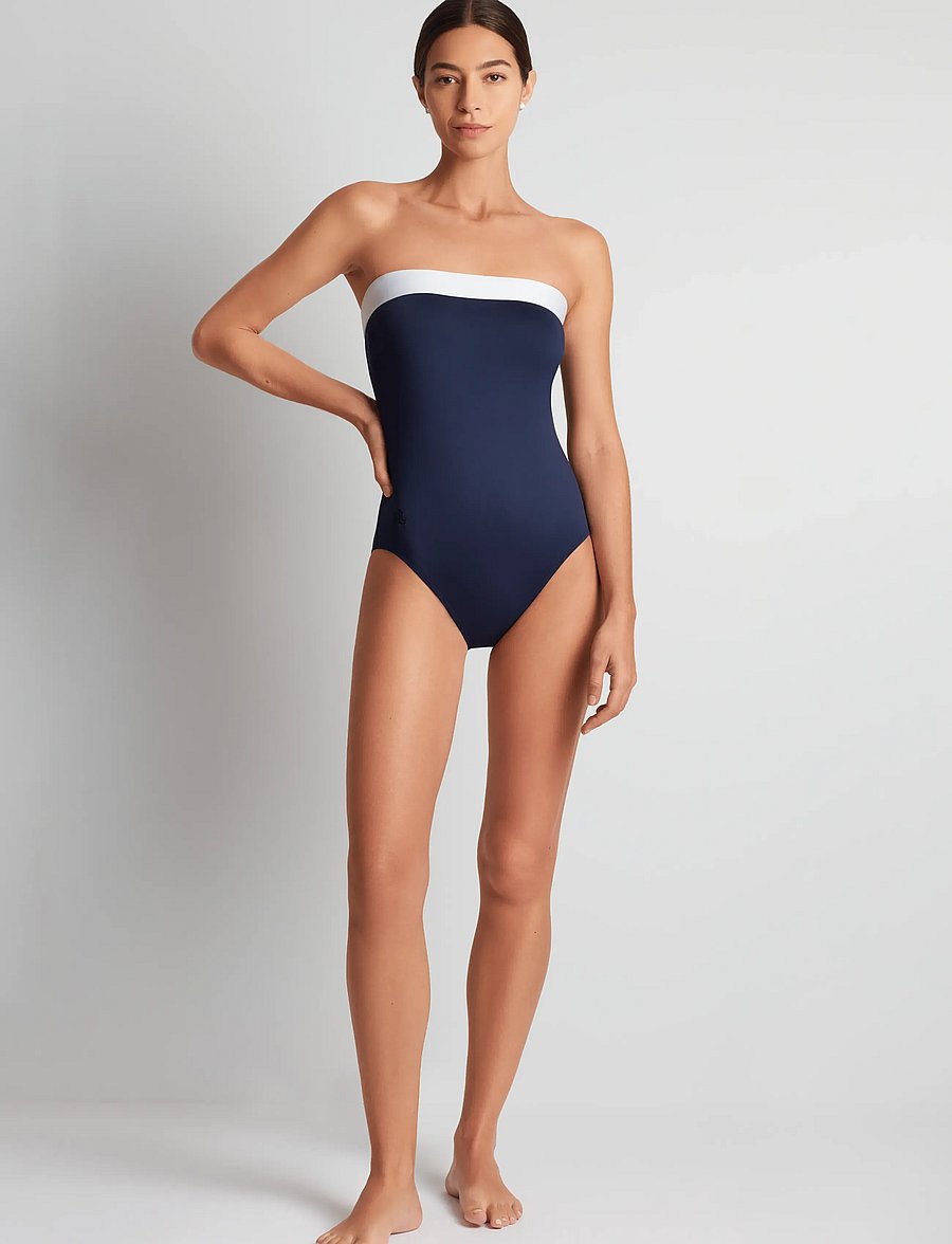 Lauren Ralph Lauren Swimwear - LRL Bel Air modern bandeau Mio swim - badedragter - dark navy - 0