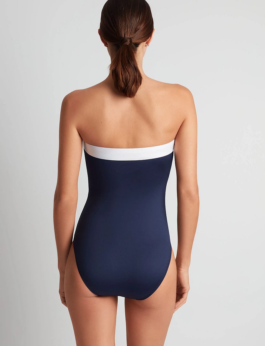 Lauren Ralph Lauren Swimwear - LRL Bel Air modern bandeau Mio swim - badedragter - dark navy - 3