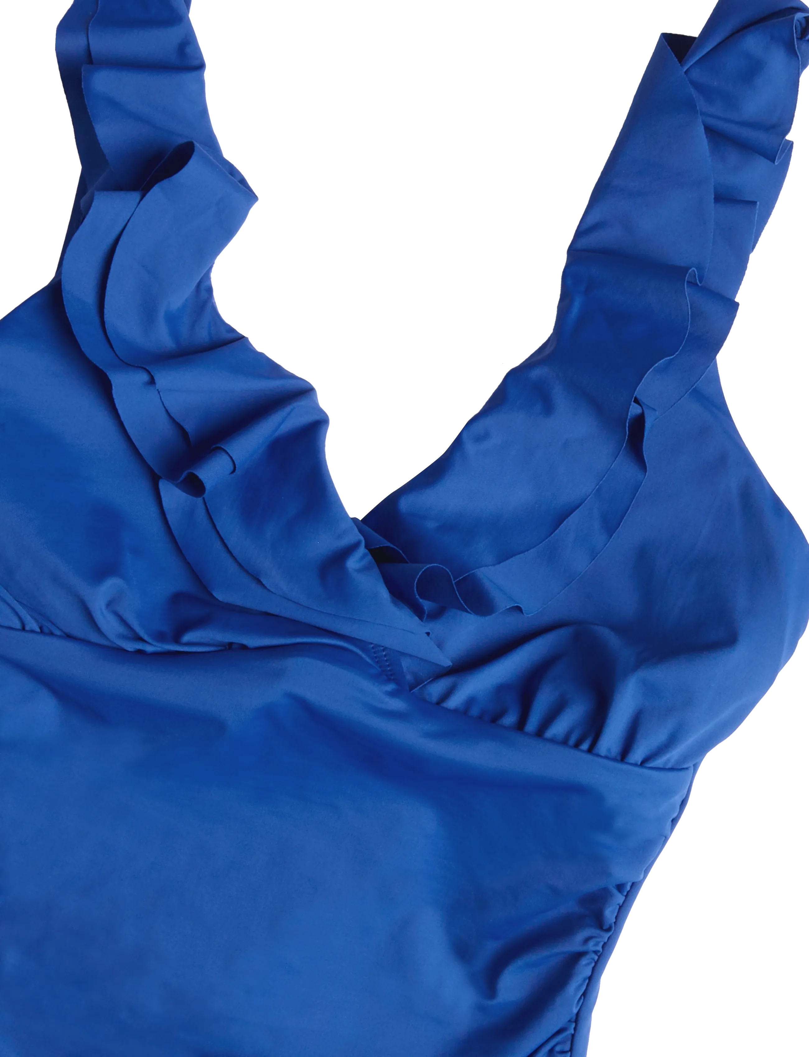 Lauren Ralph Lauren Swimwear - LRL Beach club Ruffle surplice uw s - badeanzüge - blue saturn - 2
