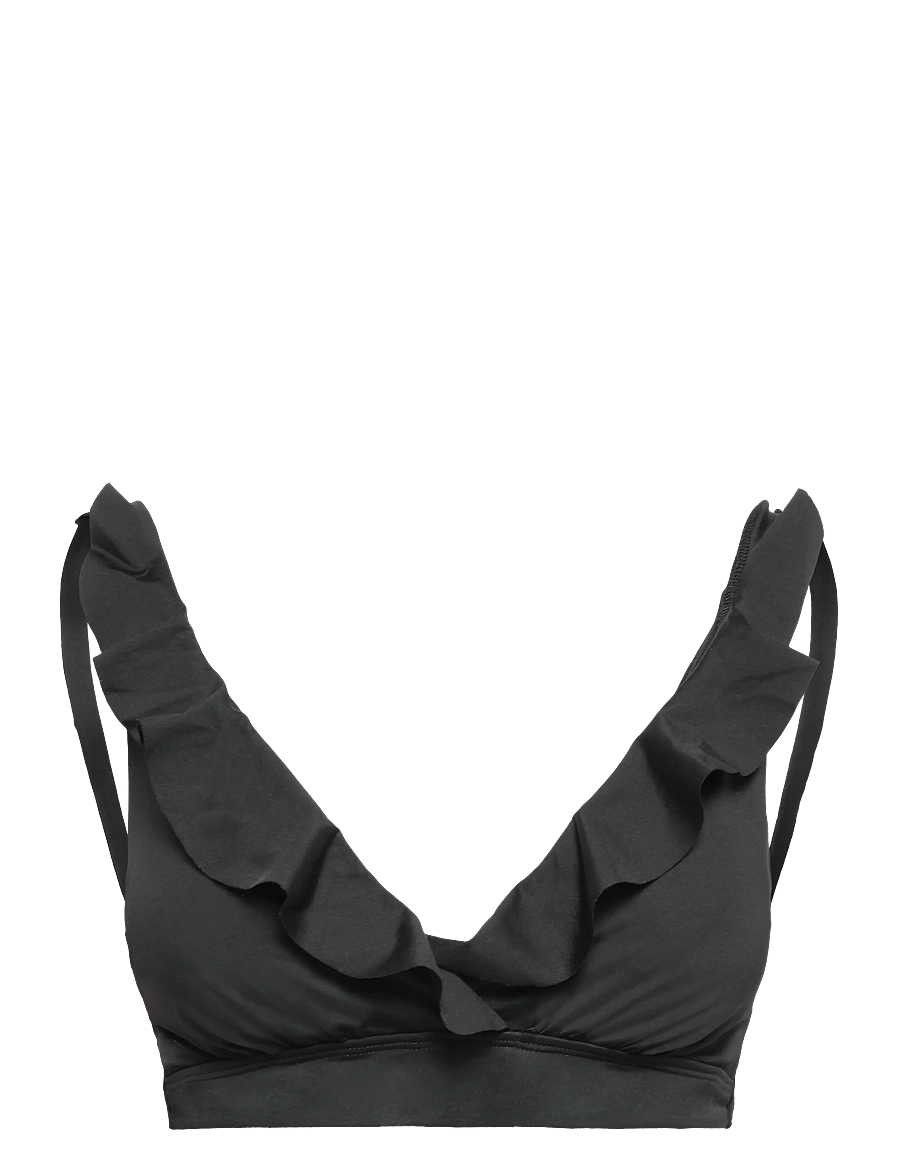 Lauren Ralph Lauren Swimwear - LRL Beach club Ruffle uw bra - tugikaartega bikiinirinnahoidjad - black - 0