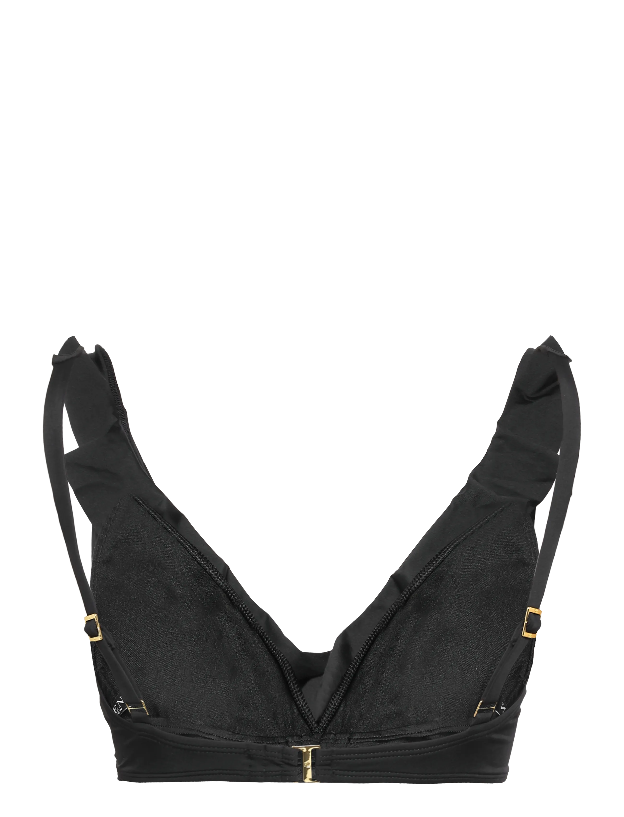 Lauren Ralph Lauren Swimwear - LRL Beach club Ruffle uw bra - tugikaartega bikiinirinnahoidjad - black - 1