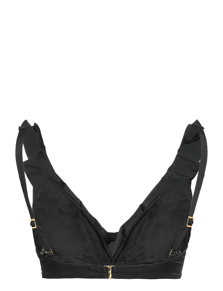 Lauren Ralph Lauren Swimwear - LRL Beach club Ruffle uw bra - tugikaartega bikiinirinnahoidjad - black - 1