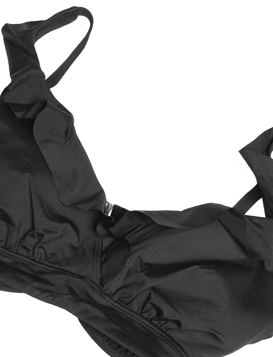 Lauren Ralph Lauren Swimwear - LRL Beach club Ruffle uw bra - tugikaartega bikiinirinnahoidjad - black - 2