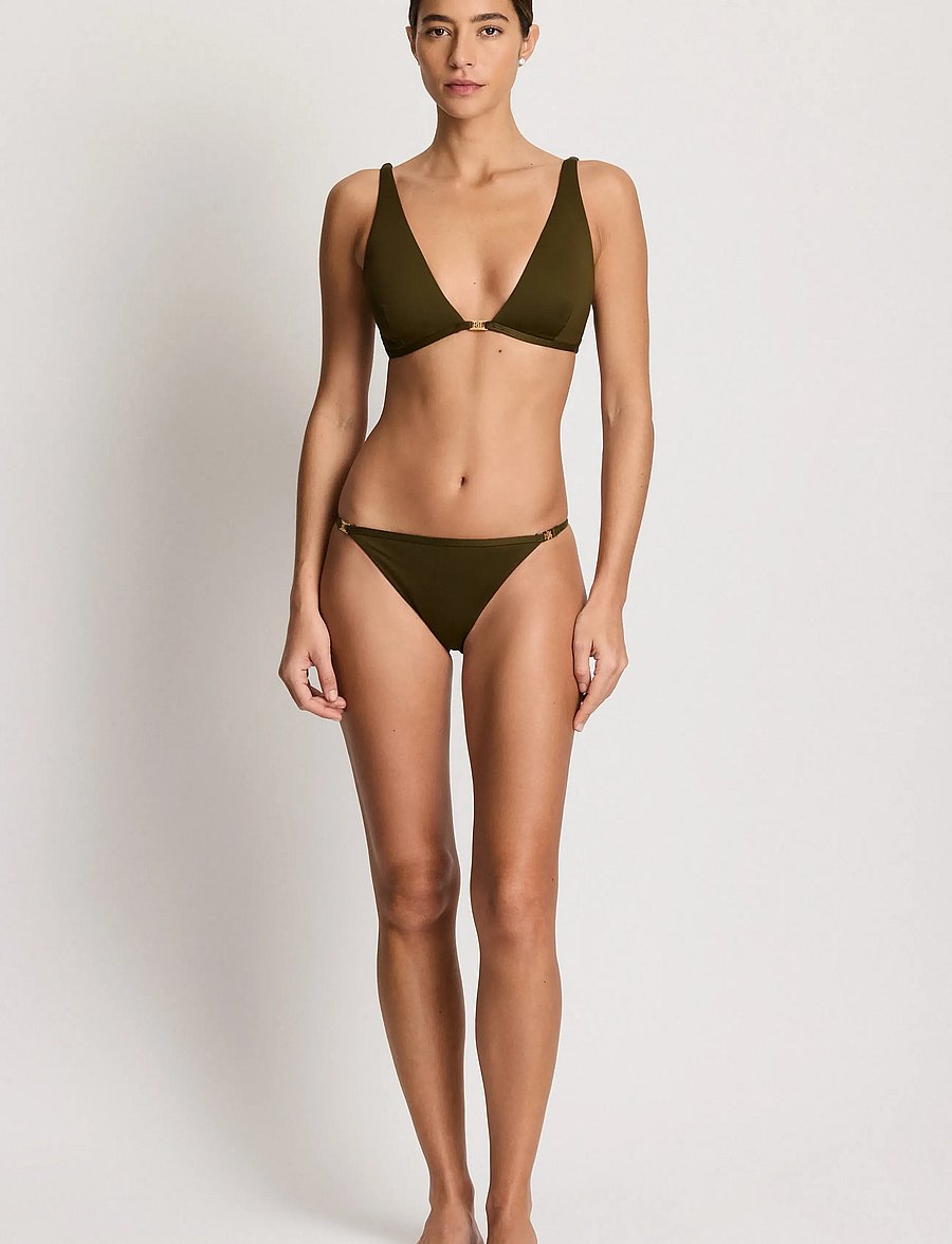 Lauren Ralph Lauren Swimwear - LRL Beach club Tall triangle bra - triangelformad bikinis - dark olive - 0