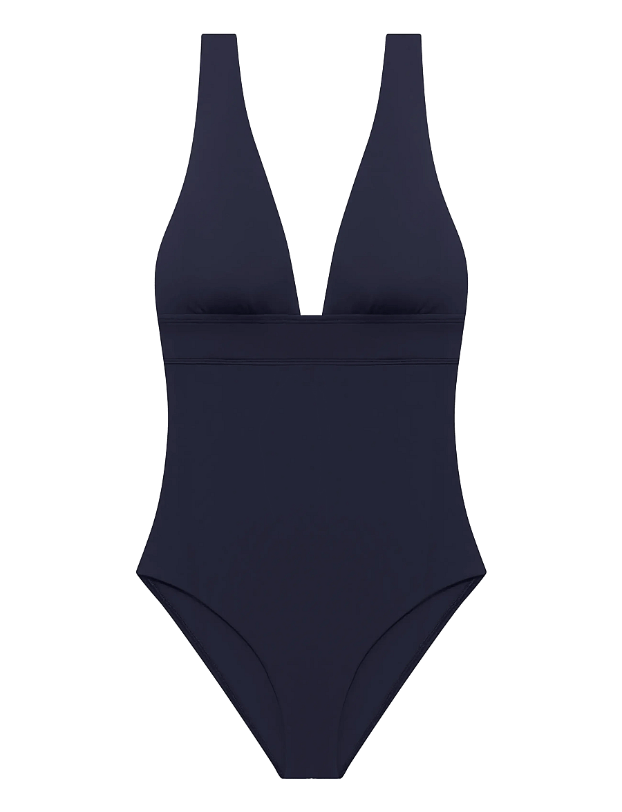 Lauren Ralph Lauren Swimwear - LRL Bel air Modern v-neck swimsuit - ujumistrikood - dark navy - 1
