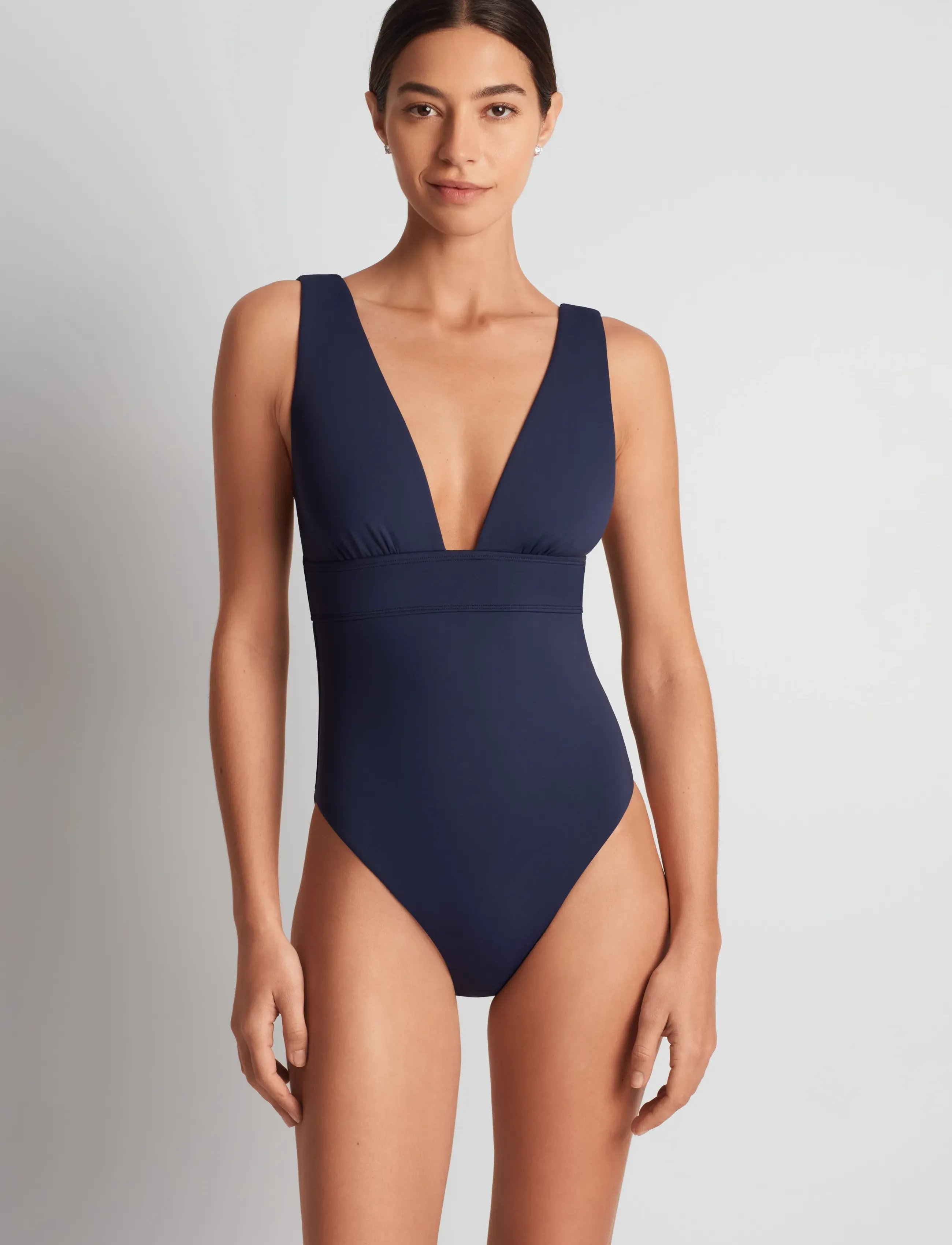 Lauren Ralph Lauren Swimwear - LRL Bel air Modern v-neck swimsuit - maudymosi kostiumėliai - dark navy - 2