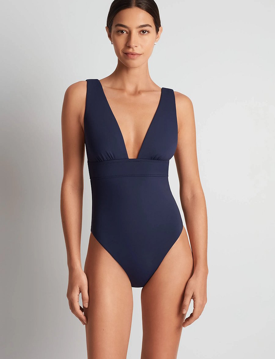 Lauren Ralph Lauren Swimwear - LRL Bel air Modern v-neck swimsuit - ujumistrikood - dark navy - 2
