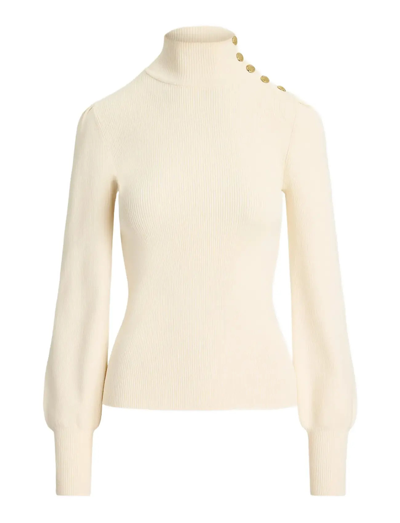 Lauren Ralph Lauren | Button-Trim Mockneck Sweater | XS