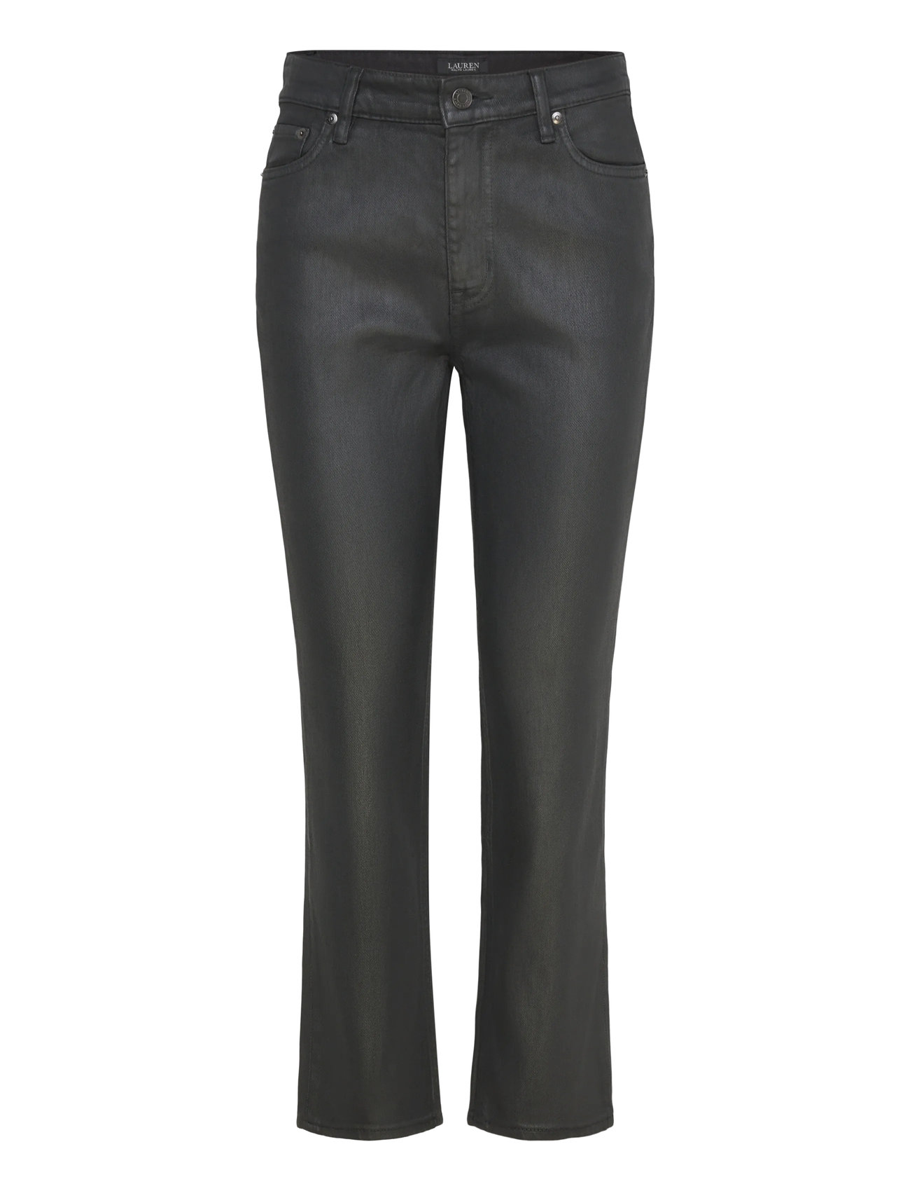 Lauren Ralph Lauren Coated High-Rise Straight Ankle Jean - - 42 1