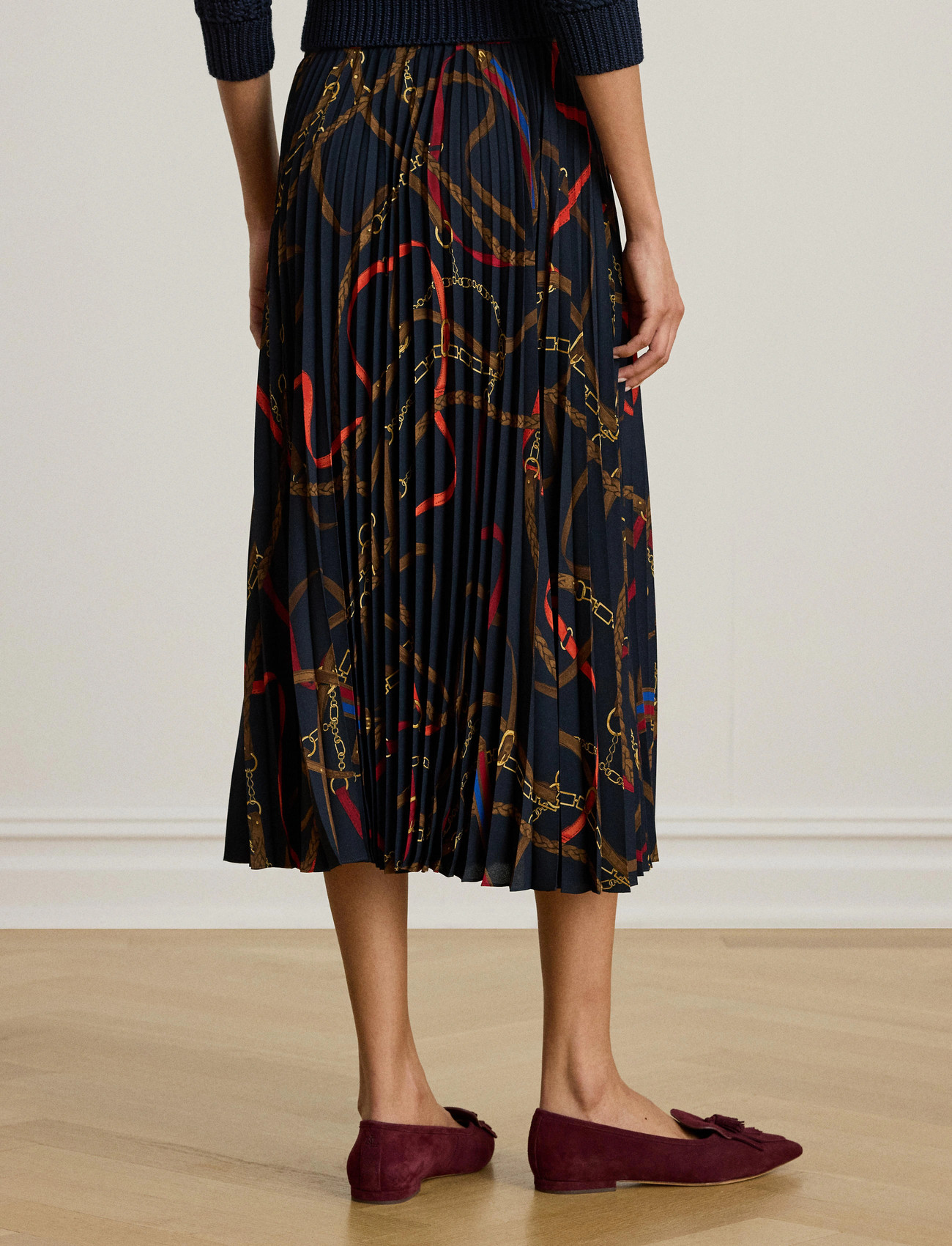 Lauren Ralph Lauren Drapey Poly Ggt 122-Skirt - Navy - 32