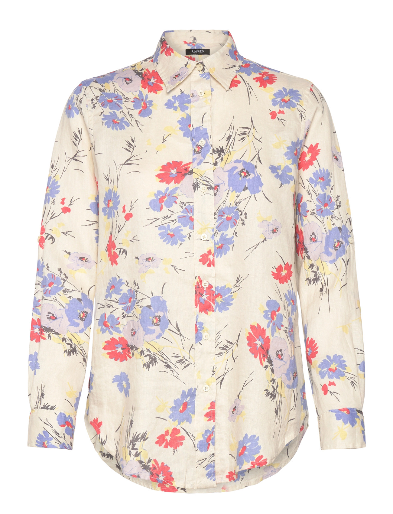 Lauren Ralph Lauren Tissue Linen-Wvn-Shirt - Blue - XS