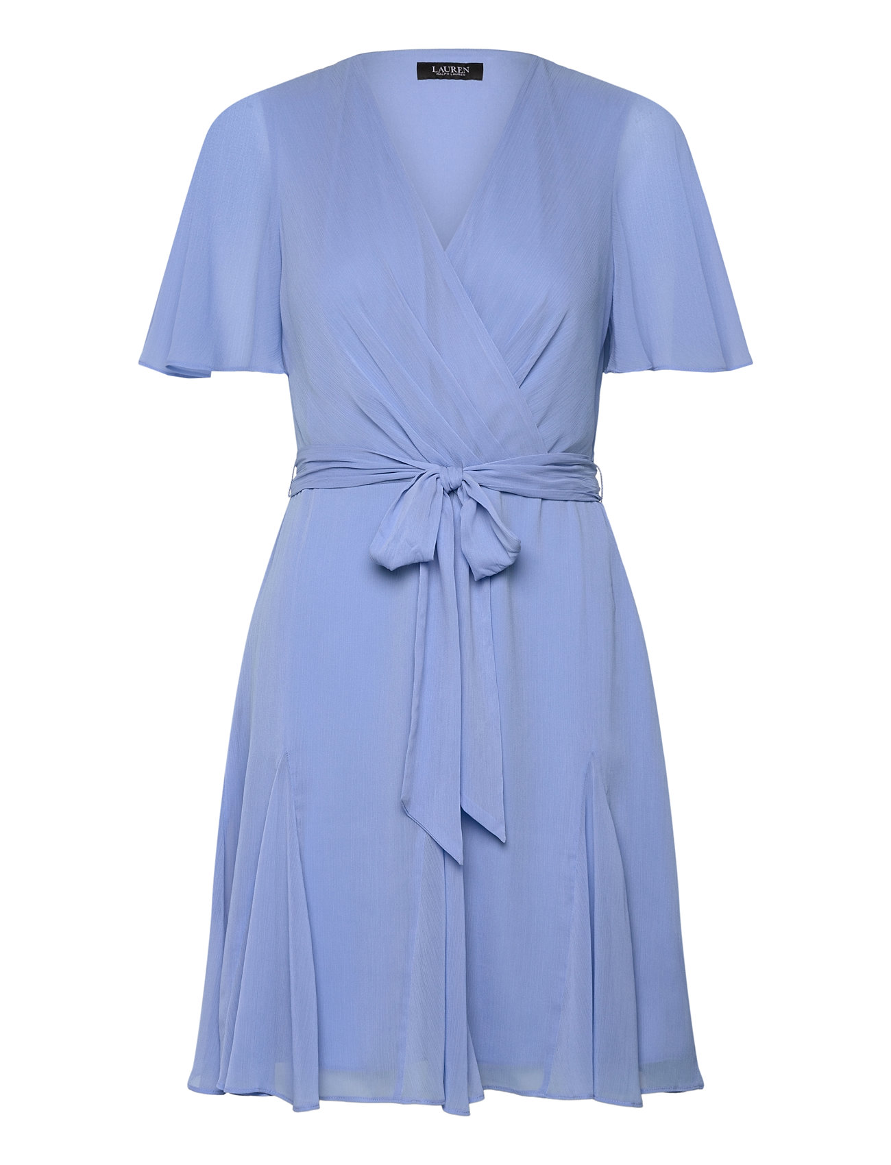 Lauren Ralph Lauren Crinkle Georgette Surplice Dress - - 44 1