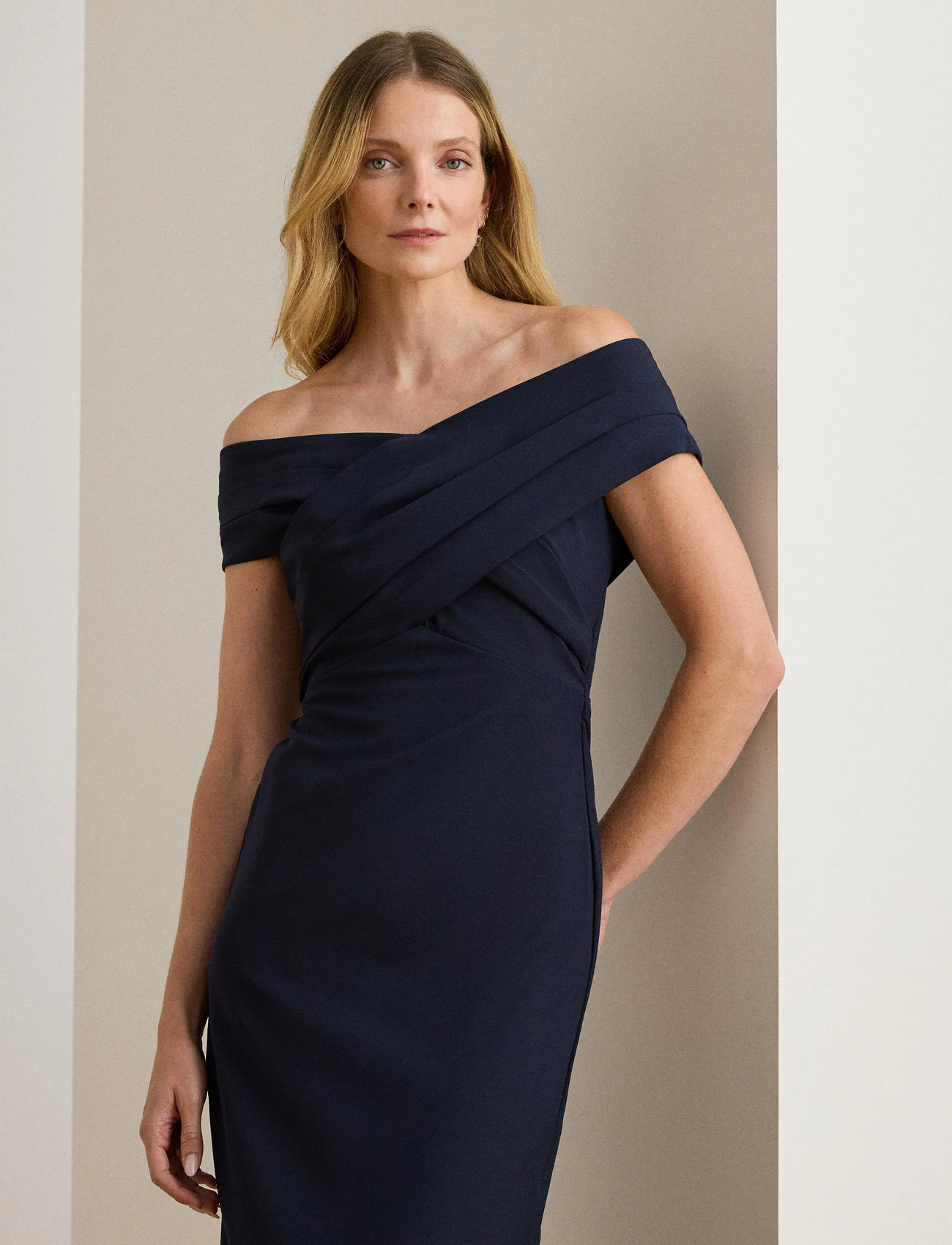 Lauren Ralph Lauren Plshd Crepe-Gown - Blue - 34 2