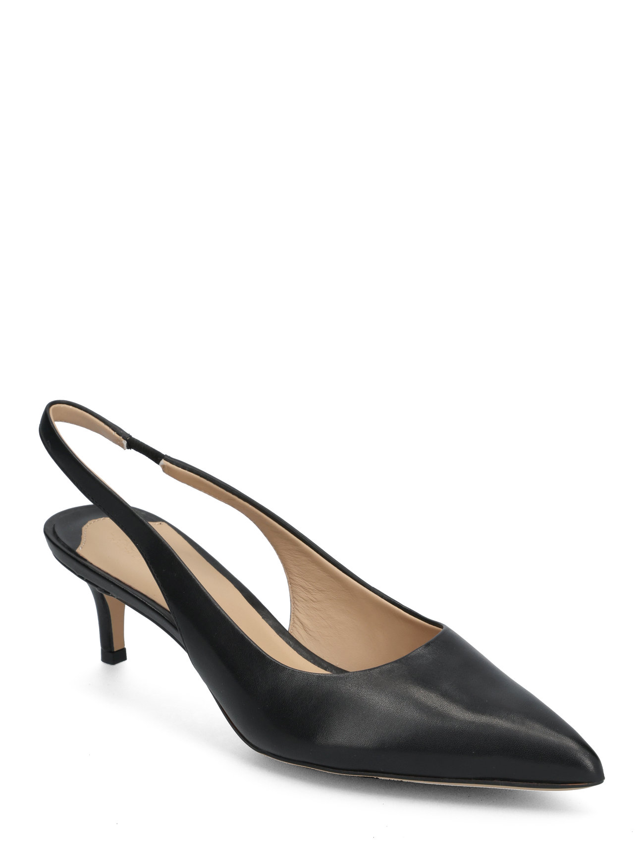 Lauren Ralph Lauren Lolah Burnished Leather Slingback Pump - Brown - 36.5 1