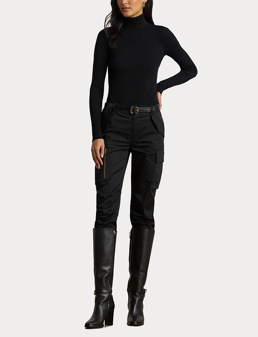Lauren Ralph Lauren - Ribbed Turtleneck Sweater - turtlenecks - polo black - 4