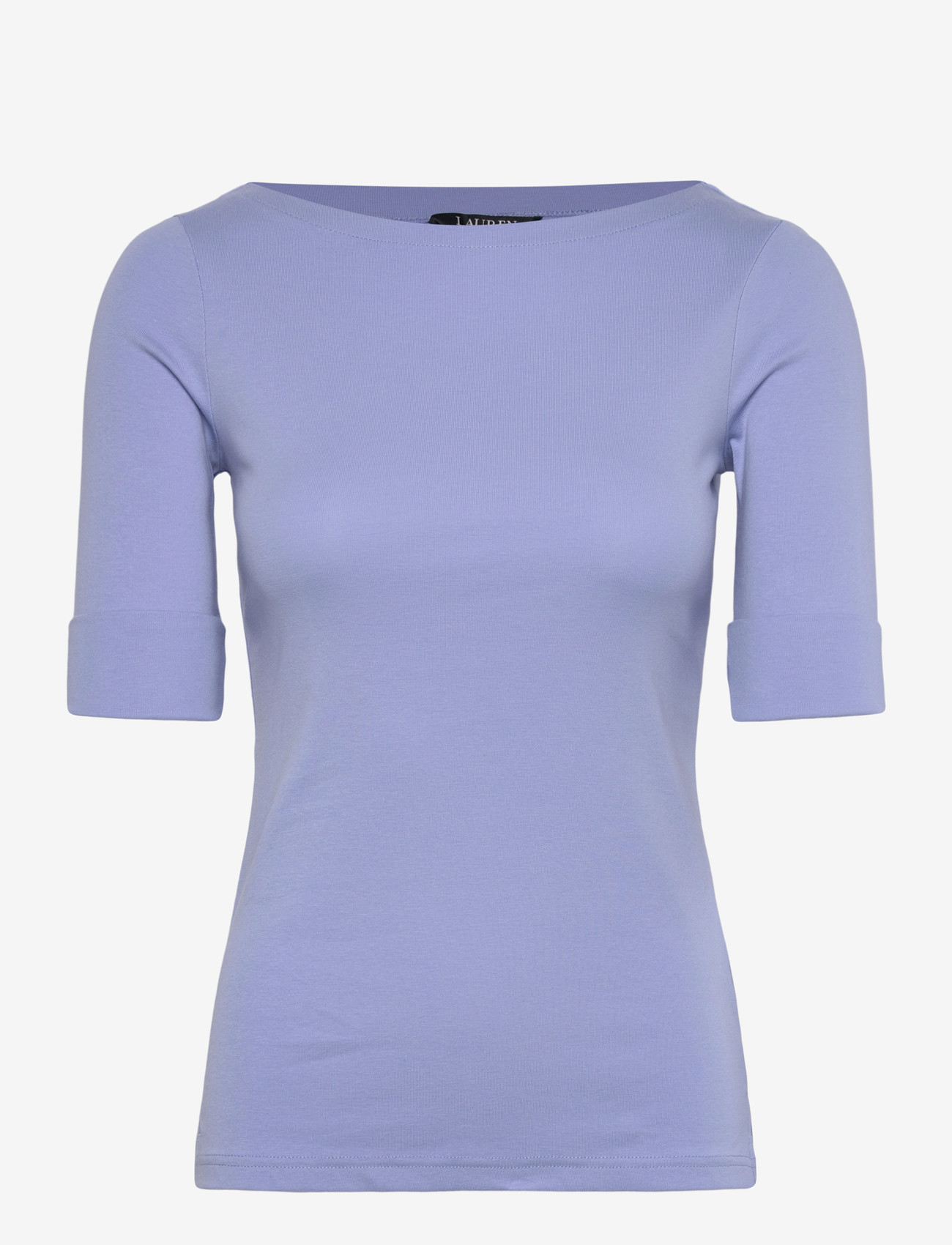 Lauren Ralph Lauren - Stretch Cotton Boatneck Tee - t-shirts - banker blue - 0