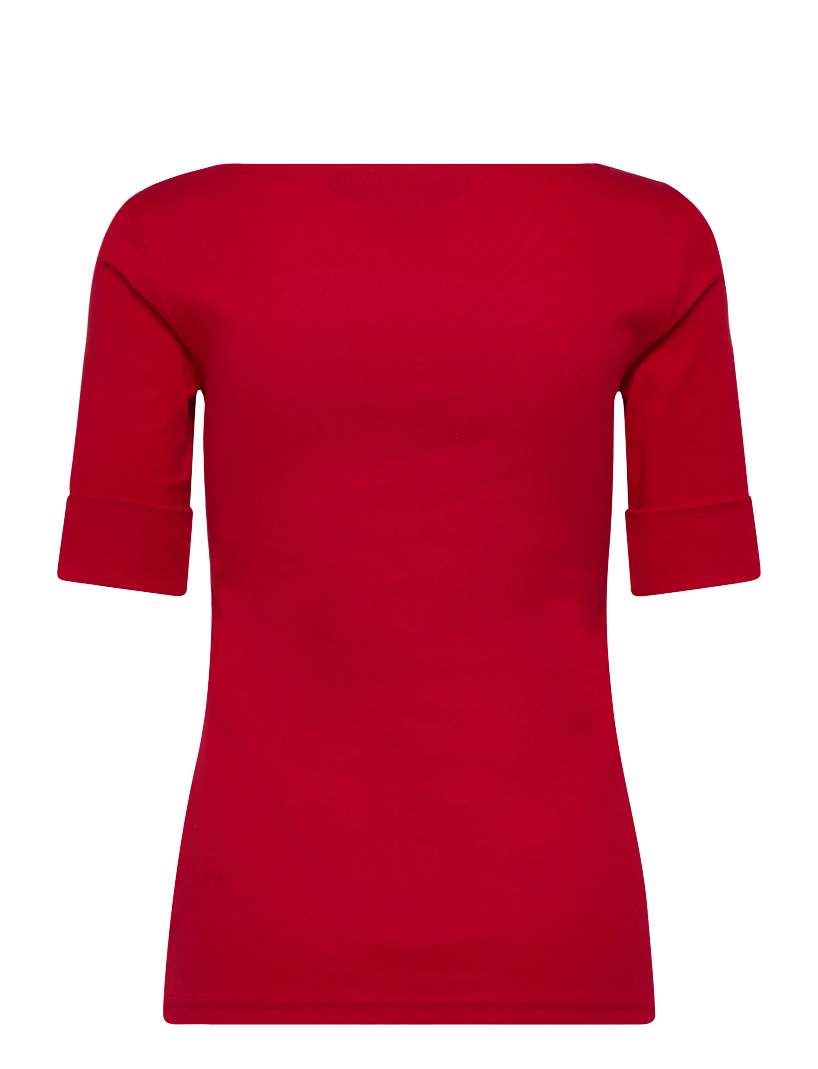 Lauren Ralph Lauren - Stretch Cotton Boatneck Tee - kurzärmelige blusen - cruise red - 1